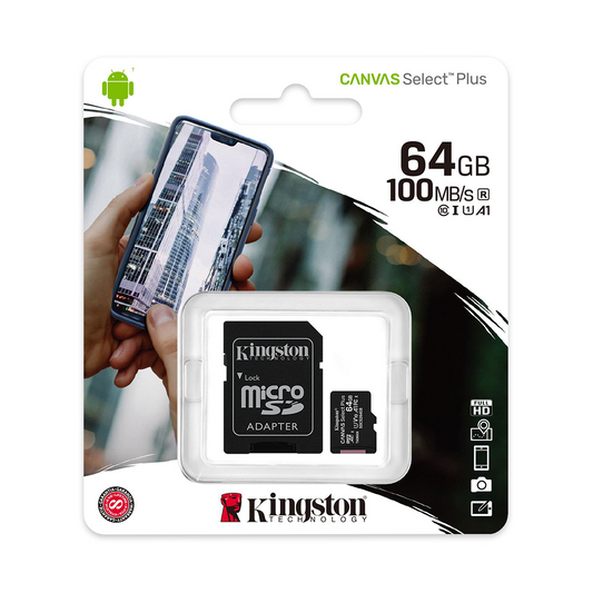 MICROSD KINGSTON CANVAS 10 SELECT PLUS 64GB